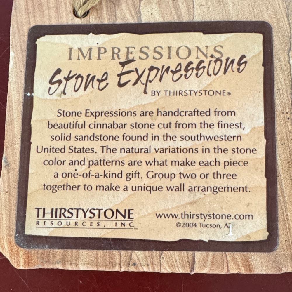 Rustic Stone Cut Welcome Sign with Black Lettering handcrafted Cinnabar stone - Picture 3 of 3